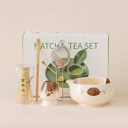 Pink Ceramic Matcha Tea Set