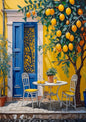 Retro Lemon Garden Canvas Wall Art 🍋🌿