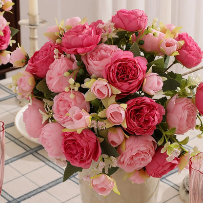 30CM Premium Silk Rose & Peony Artificial Flower Bouquet