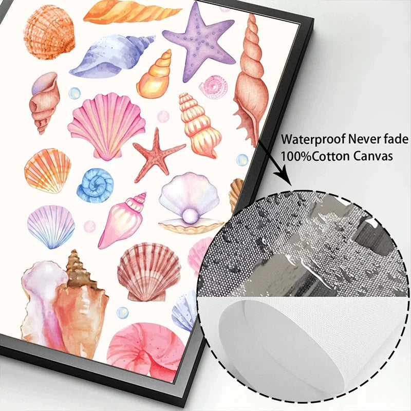 Girly Trendy Beach Scent Coastal Gallery Wall Art Set