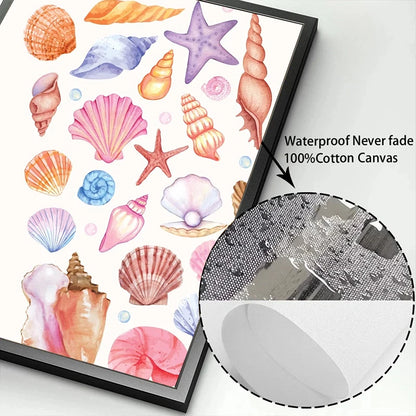 Girly Trendy Beach Scent Coastal Gallery Wall Art Set