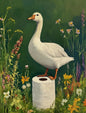 Retro Gothic Botanical Bathroom Wall Art 🖤🌿🦆