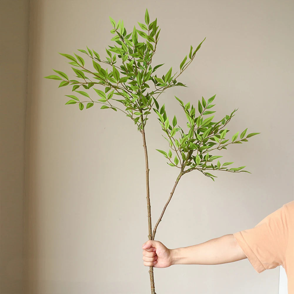 75-140cm Artificial Nandina Tree – Tall Green Plant Decor for Home & Office