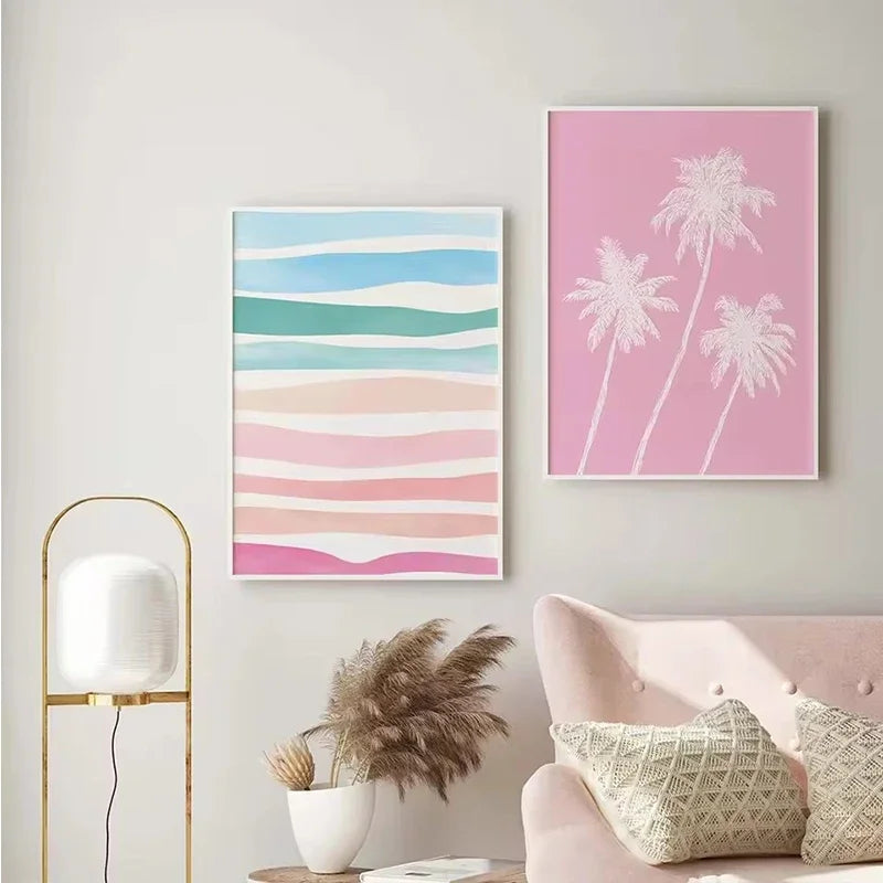 Girly Trendy Beach Scent Coastal Gallery Wall Art Set