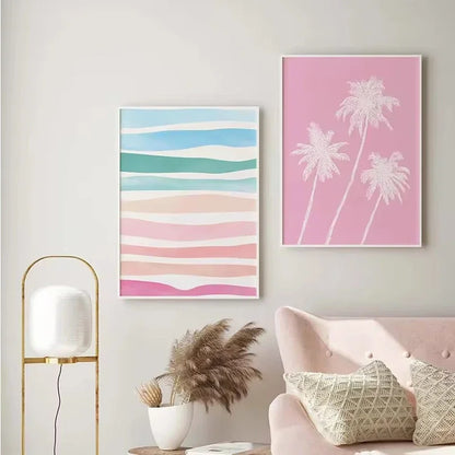 Girly Trendy Beach Scent Coastal Gallery Wall Art Set