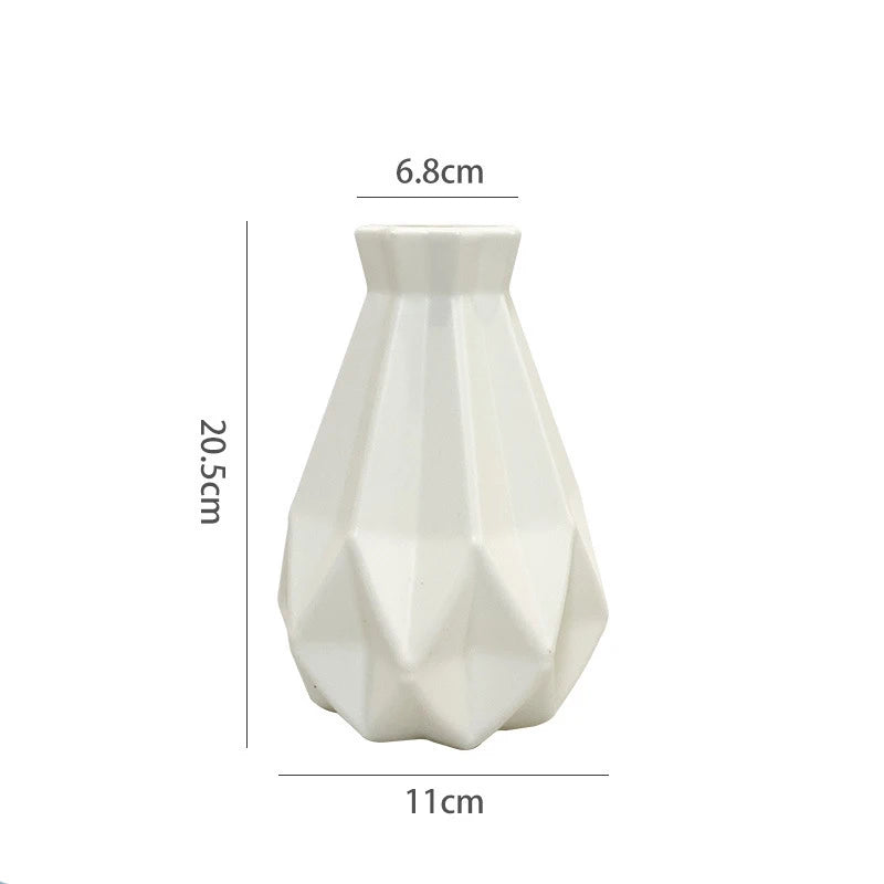 Modern Nordic Plastic Vase – Stylish Flower Arrangement Home Decor