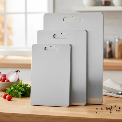 Double-Sided Stainless Steel Cutting Board
