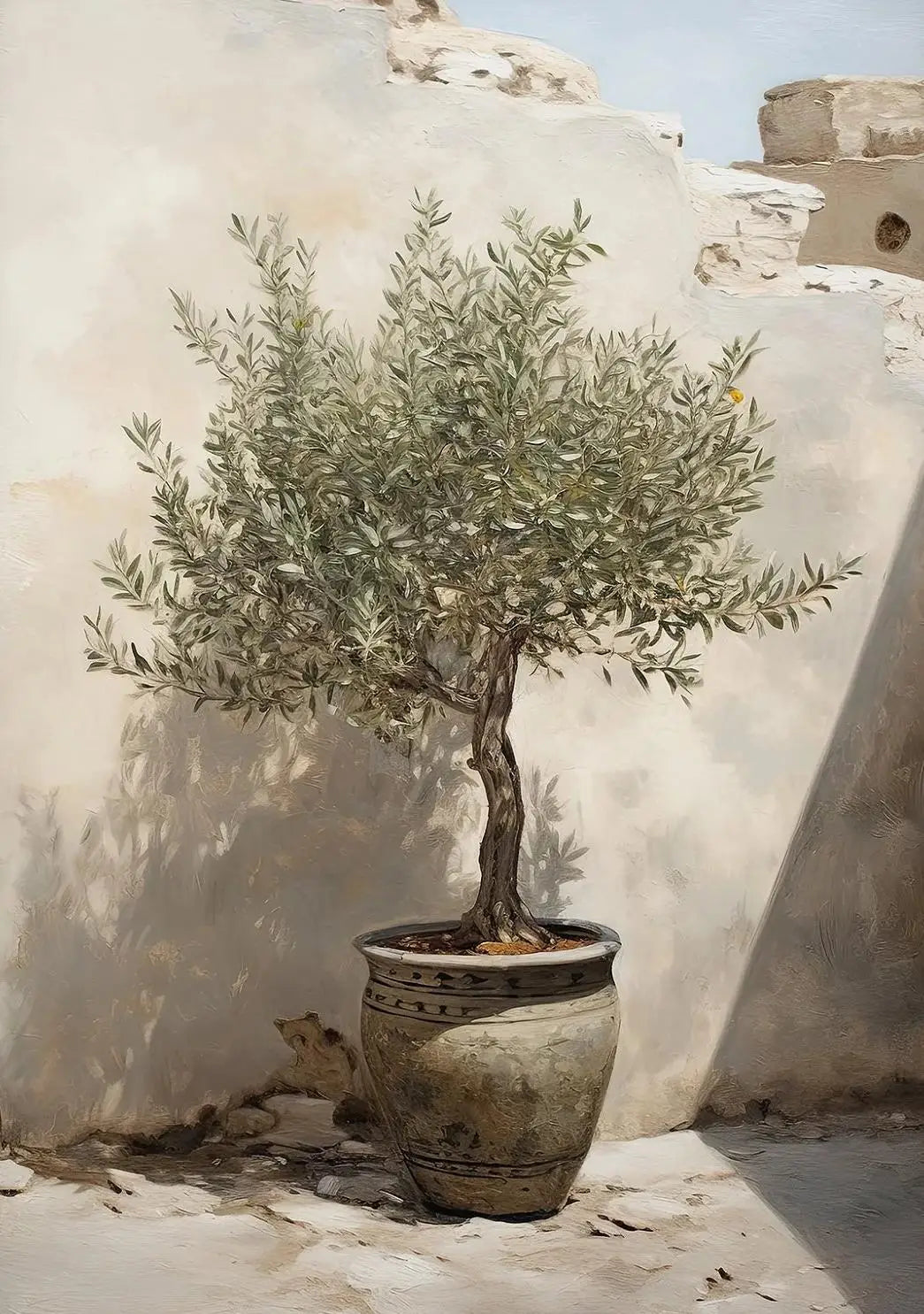 Natural Aesthetics Olive Tree Landscape Wall Art Print
