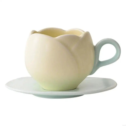 Luxurious Retro Ceramic Espresso Cup Set with Textured Flower Pattern