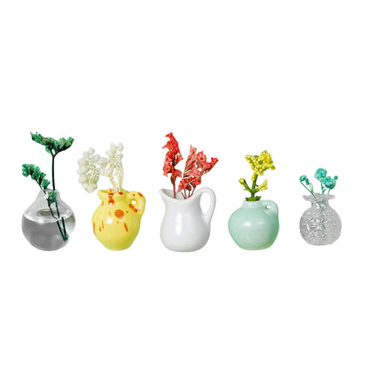 14-5pcs Mini Vase Super Powerful Fridge Message Porcelain Refrigerator Magnets 3D Flower Pot Fridge Magnet for Home Decoration