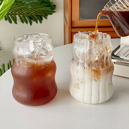Heat-Resistant Striped Glass Cup 530ml [1]