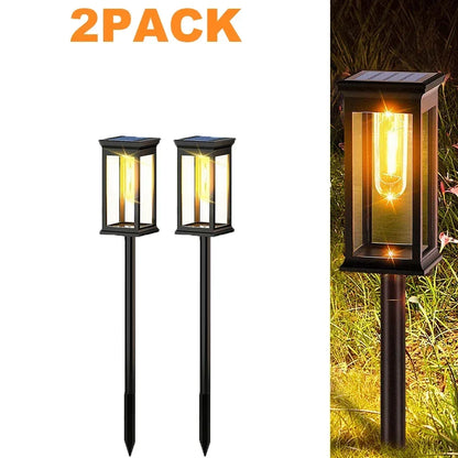 Solar Garden Lights LED Solar Pathway Lights Outdoor Waterproof Auto on/Off for Landscape  Yard Walkway Lawn Lighting Warm White