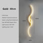 Modern LED Wall Sconce – Black & Gold Decorative Wall Light for Home