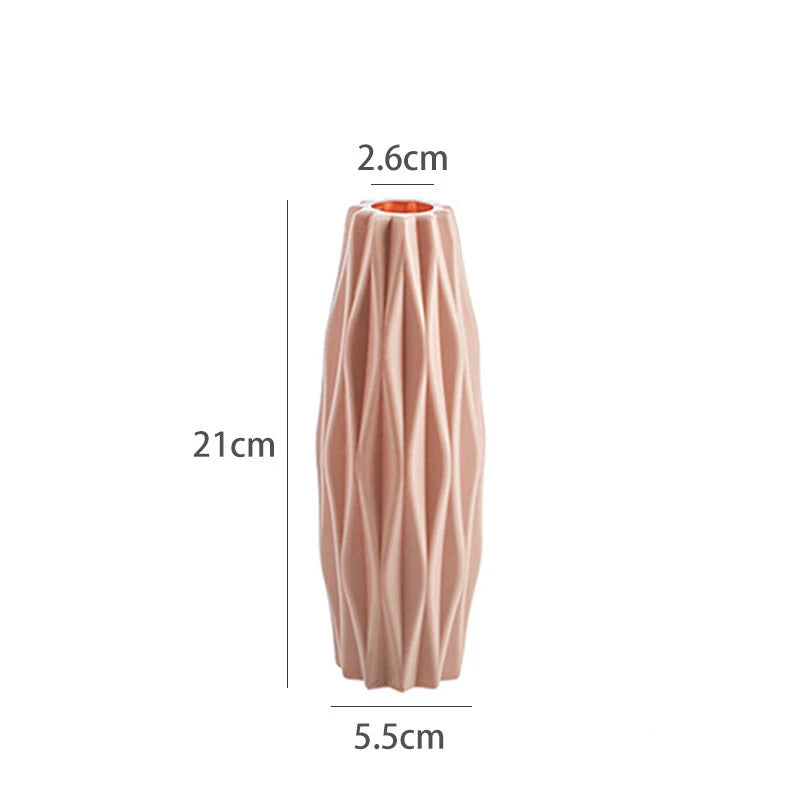 Modern Nordic Plastic Vase – Stylish Flower Arrangement Home Decor