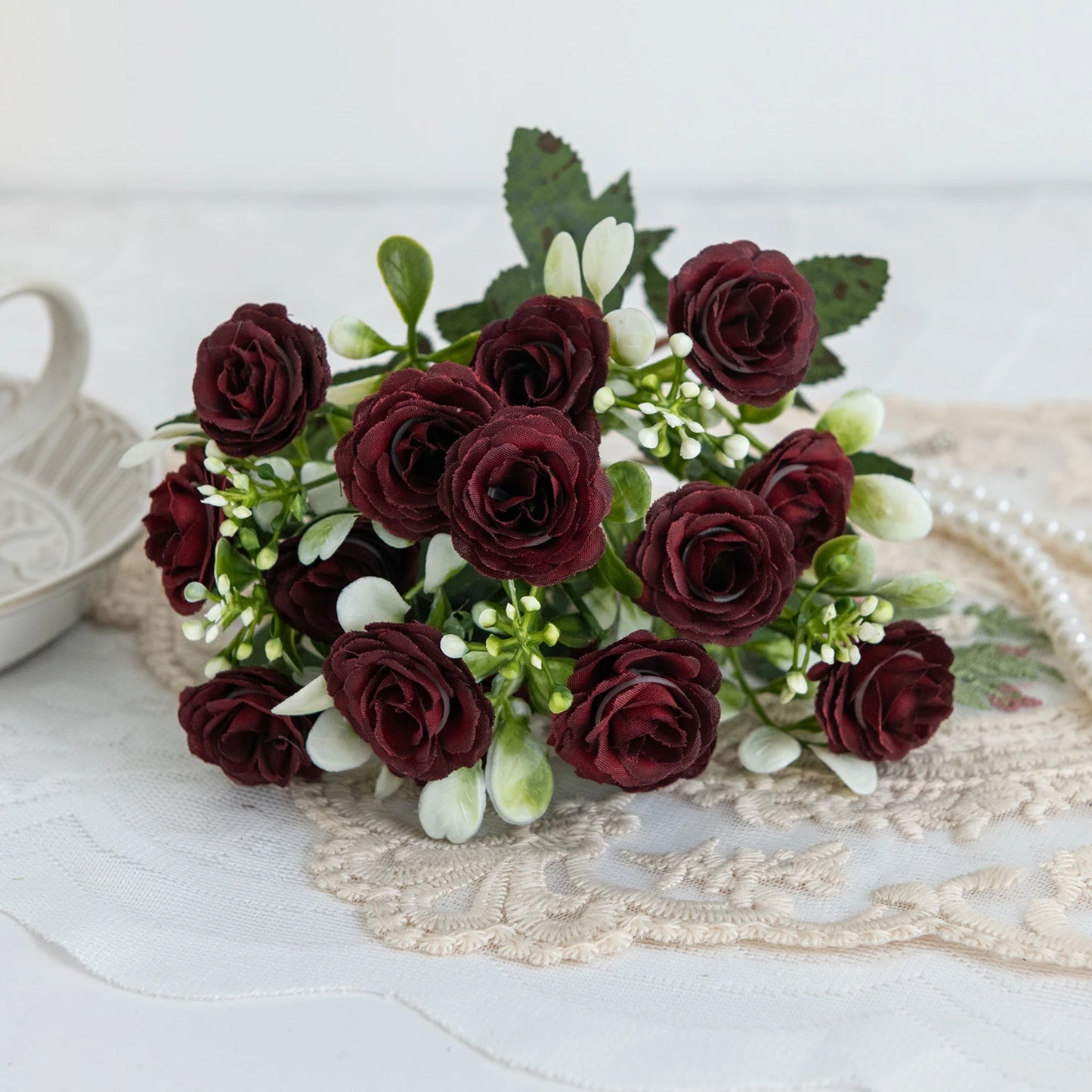 Silk Rose For Wedding arch Christmas Wreath Decoration Home Room bonsai Photography prop Valentine's Day Artificial Fake Flowers
