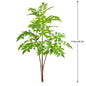 76-105-135cm/53.1in Artificial Ficus Tree Branch – Realistic Green Tropical Plant Decor