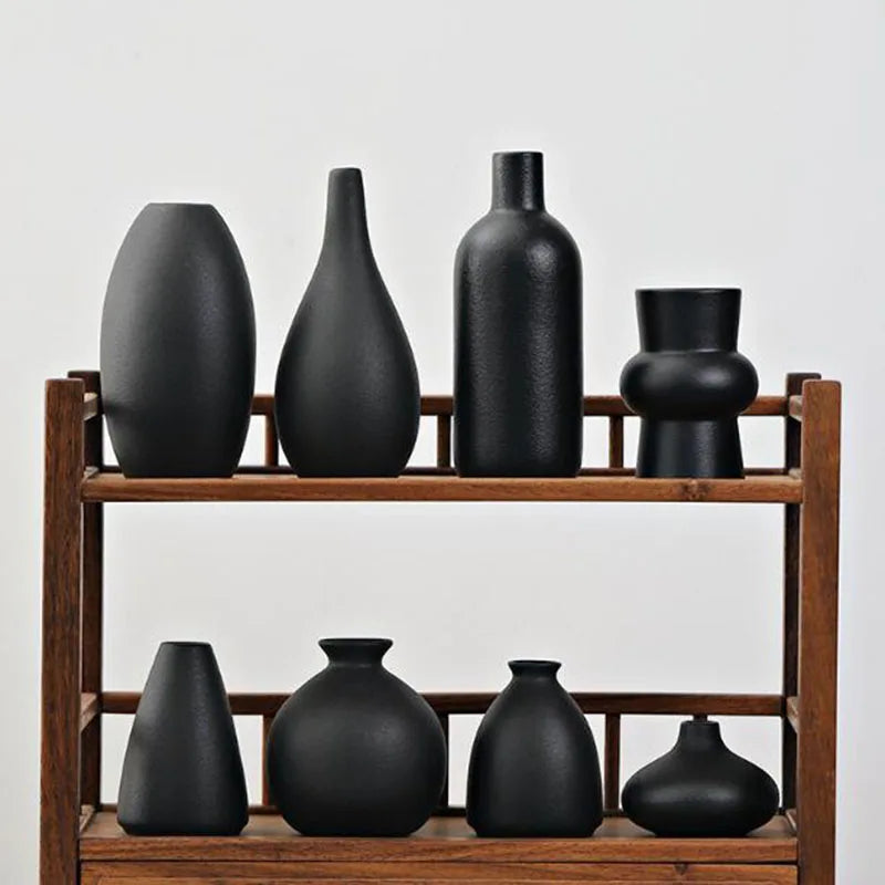 Black Porcelain Vase