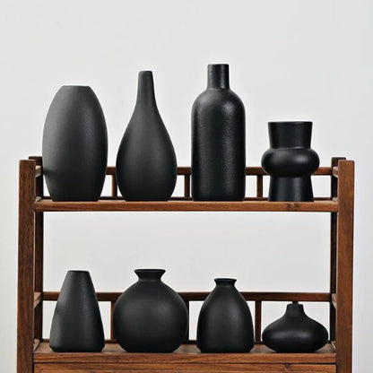 Black Porcelain Vase