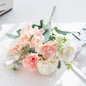 30CM Premium Silk Roses & Hydrangea Bouquet for Wedding Wreaths