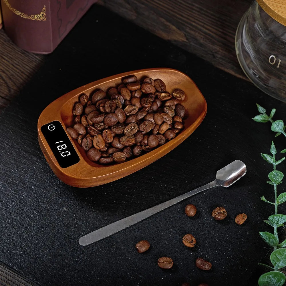 Tortoise Shell Pattern Electronic Tea Scale Long-lasting Battery Life Touchscreen Coffee Scale Plastic 0.1 Gram Accuracy