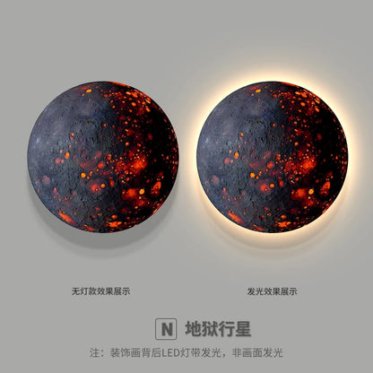 Modern Moon Planet LED Wall Lamp for Bedroom & Home Decor