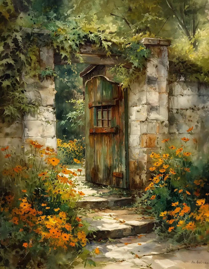 Retro Nostalgia Wildflower Farmhouse Canvas Art Poster