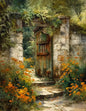 Retro Nostalgia Wildflower Farmhouse Canvas Art Poster