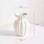 Nordic Retro Gold-Painted Cream Ceramic Vase