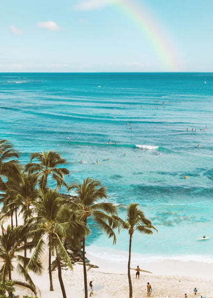 Summer Beach Palm Tree Canvas Wall Art 🌴☀️🌊