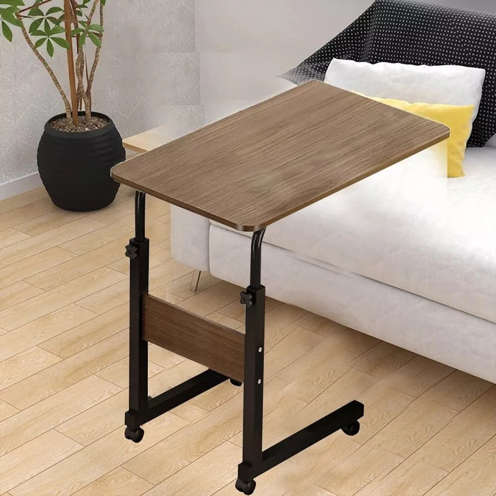 Durable Portable Over Bed Table Adjustable Height with Wheels Desktop Computer Table Bedside Table Home Use