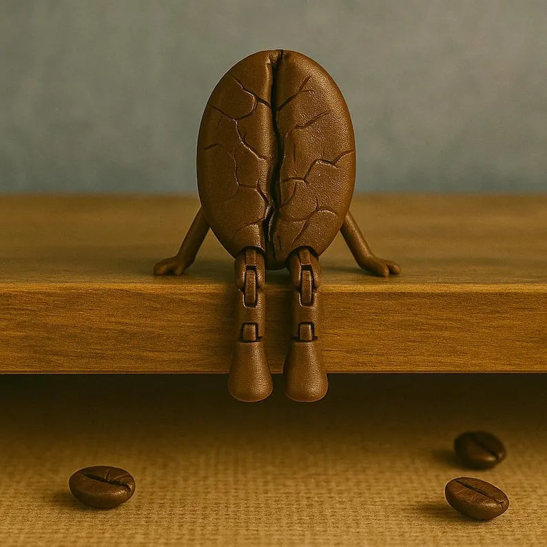 Articulated Coffee Figures, Cute Coffee Cup &amp; Coffee Bean Desk Decor, Fidget Toys for Coffee Lovers, Home Office Ornaments