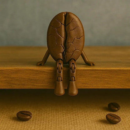 Articulated Coffee Figures, Cute Coffee Cup &amp; Coffee Bean Desk Decor, Fidget Toys for Coffee Lovers, Home Office Ornaments