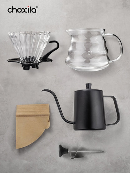 1 set Pour Over Coffee Maker Set, Coffee Starter Kit, Portable Coffee Set, Travel Coffee Accessories Tools, Festival Gifts