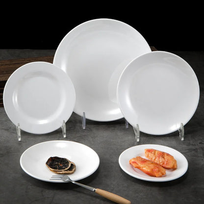 White Melamine Unbreakable Dinner Plate