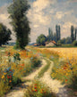 Retro Nostalgia Wildflower Farmhouse Canvas Art Poster