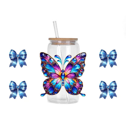Colorful Butterfly Cup Wrap Sticker 🦋✨
