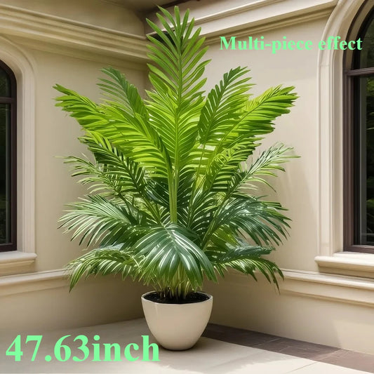 50" Realistic Artificial Palm Tree — Lush Indoor & Outdoor Decor