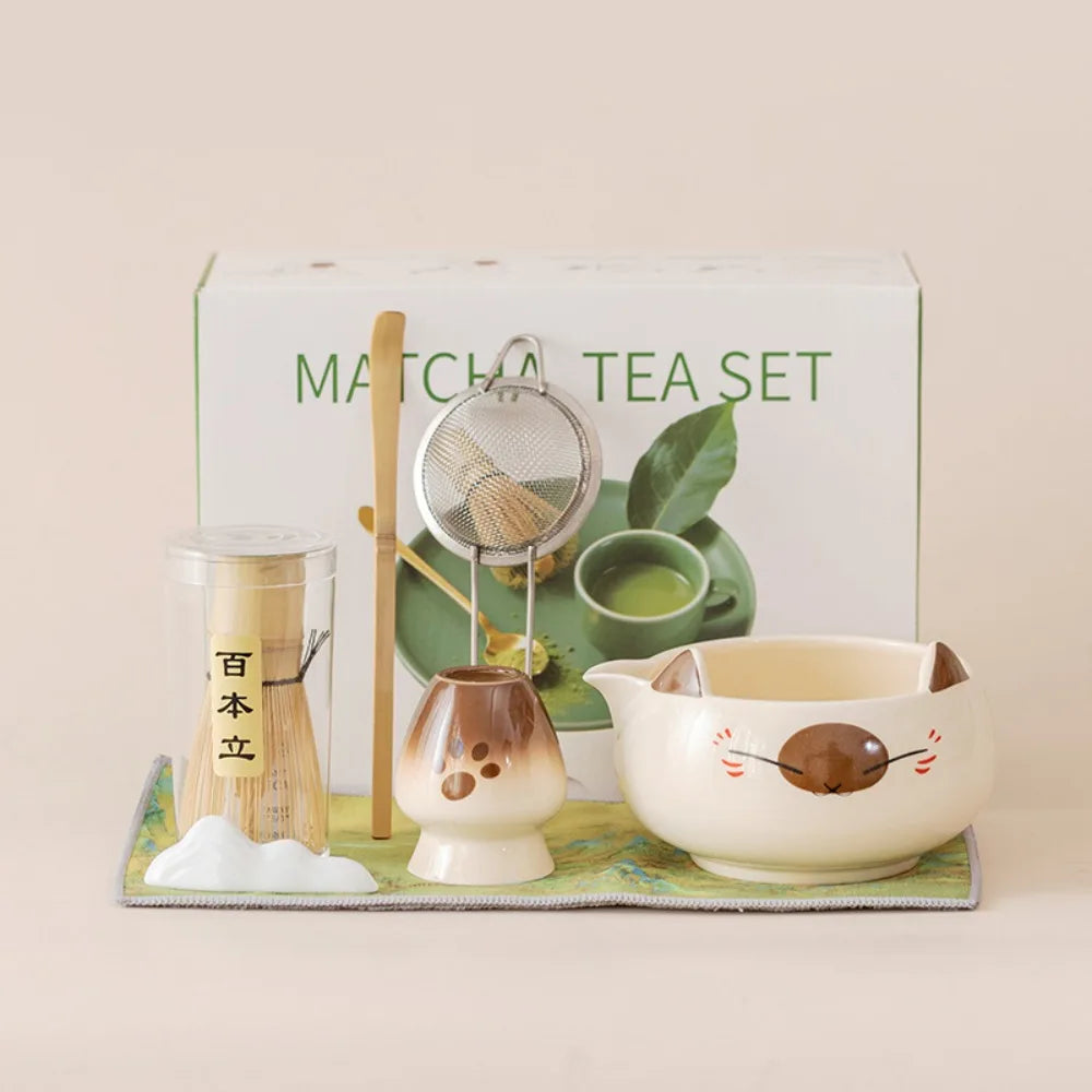 Pink Ceramic Matcha Tea Set