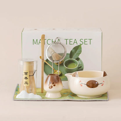 Pink Ceramic Matcha Tea Set
