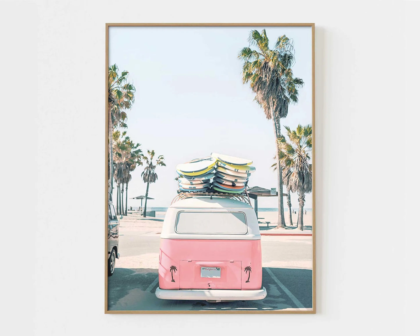 1/6pcs Pastel Blue Beach Surfing Canvas
