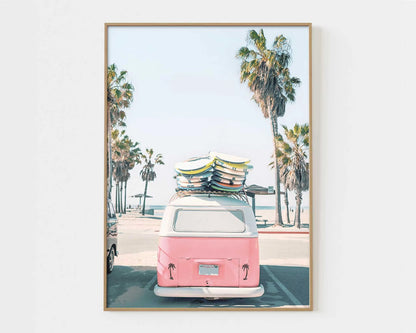 1/6pcs Pastel Blue Beach Surfing Canvas
