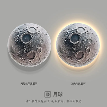 Modern Moon Planet LED Wall Lamp for Bedroom & Home Decor