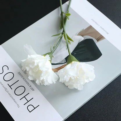 5/10PCS Premium Silk Artificial Carnation Bouquet for Weddings