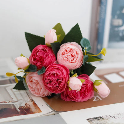 Exquisite Artificial Peony Bouquet for Wedding Bridal Flowers