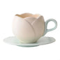 Luxurious Retro Ceramic Espresso Cup Set with Textured Flower Pattern
