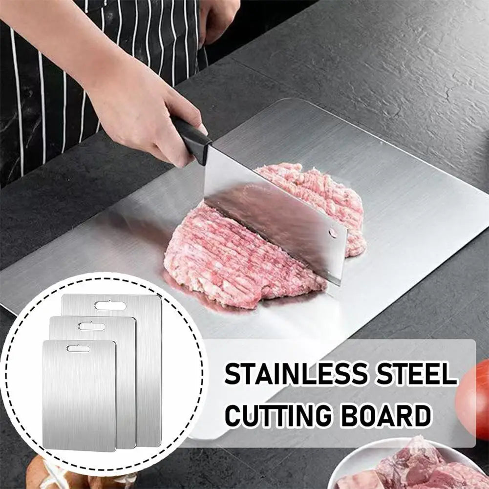 Double-Sided Stainless Steel Cutting Board
