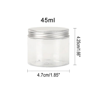 1/5/10pcs 20-250ml Aluminum Lid Jar,Storage Jars With Lids Aluminum Round Canister Empty Plastic Cosmetic Food Travel Bottle Pot