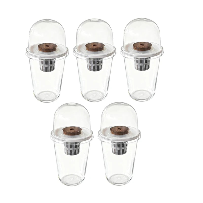 1-5pc Visible Clear Plants Germination Cup Hydroponic Seed Planter Pots Reusable Durable Seed Starter Tray Plastic View Cups