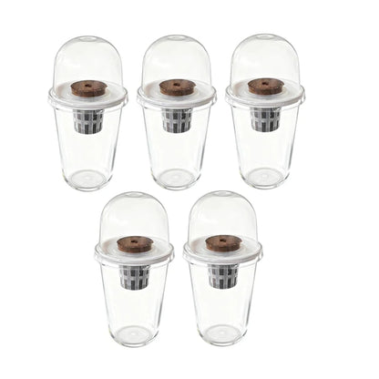1-5pc Visible Clear Plants Germination Cup Hydroponic Seed Planter Pots Reusable Durable Seed Starter Tray Plastic View Cups