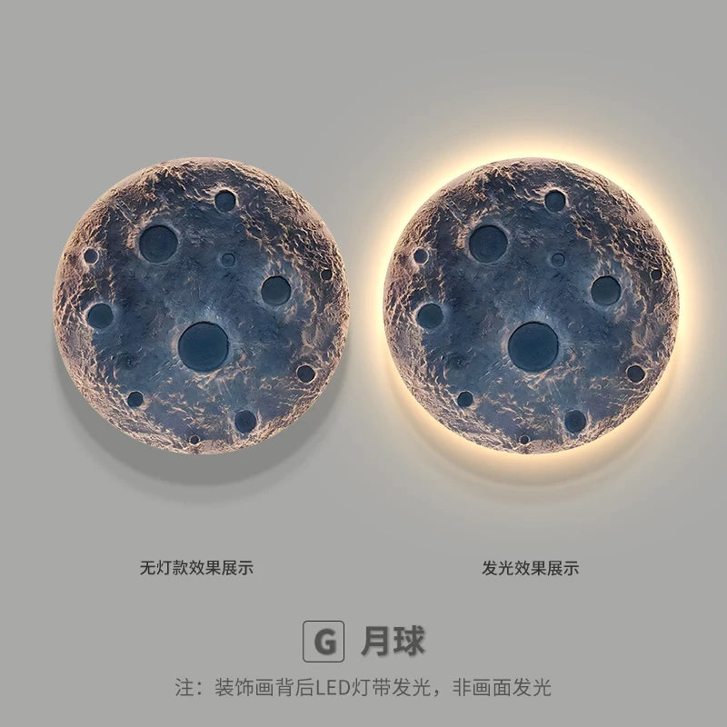 Modern Moon Planet LED Wall Lamp for Bedroom & Home Decor